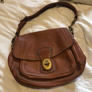 Leather coach purse